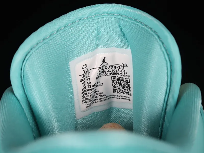 All categories Air Jordan Jordan series basketball shoes Air Jordan 1 Low G version pure original Air Jordan 1 Low AJ1 Joe 1 Tiffany green low-top basketball shoes DC0774-131